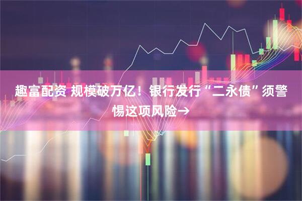 趣富配資 規模破萬億！銀行發行“二永債”須警惕這項風險→